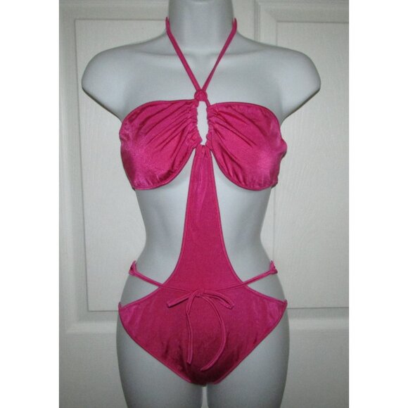 Pink 1 Pc Monokini - NEW - Picture 1 of 8